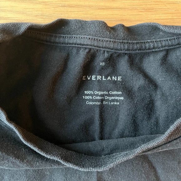 Everlane Cotton Box-Cut Tee Black XS - Picture 3 of 4
